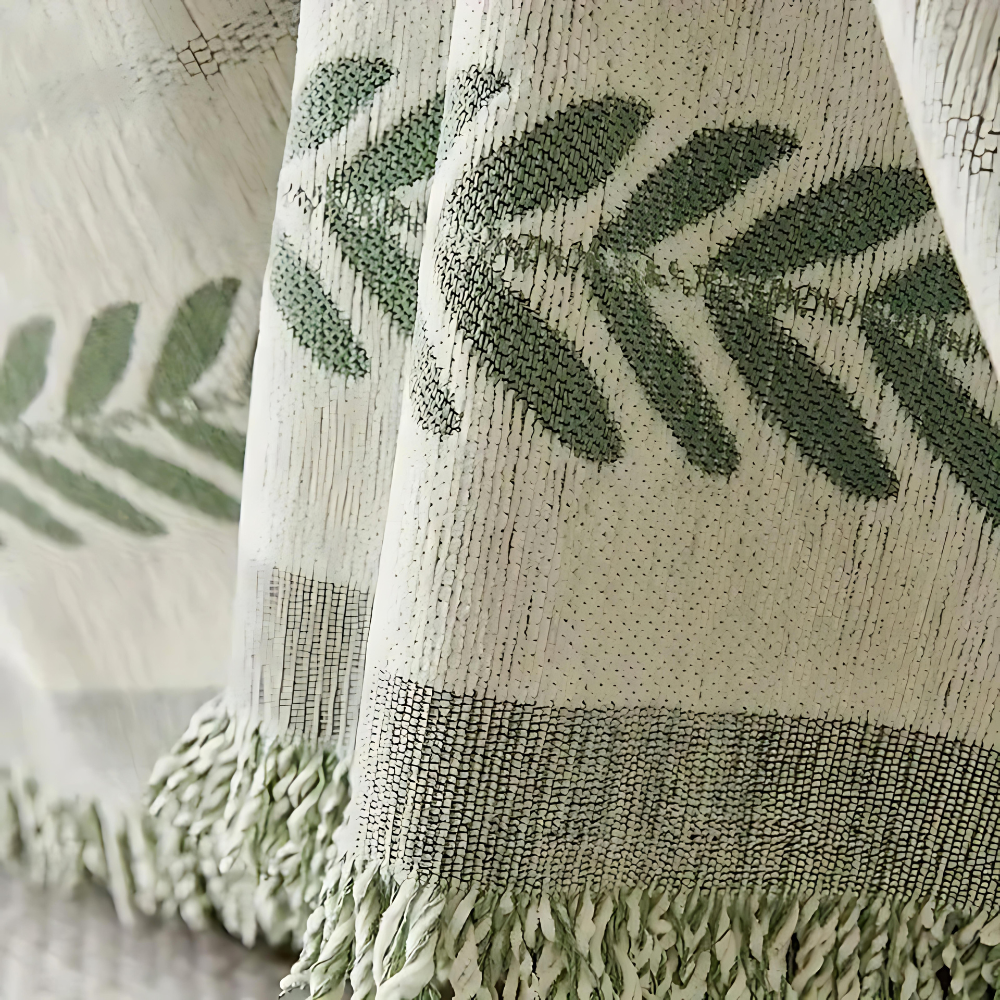 Serene Oasis Rustic Tassel Couch Cover, Durable Sofa Protector