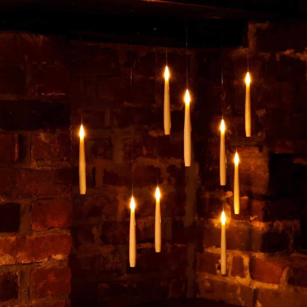 Safe Flameless Floating LED Candle Set — Interactive Wand Included