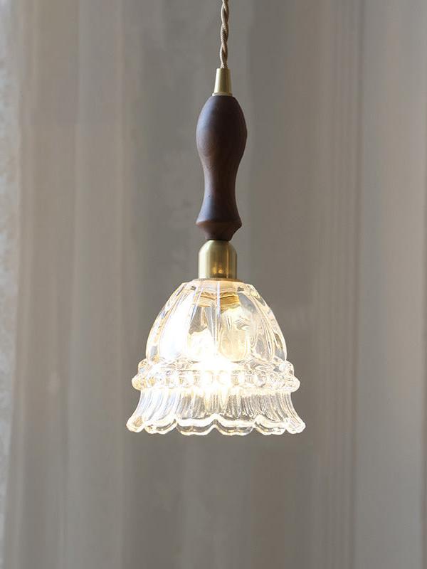 Glass Jellyfish Pendant Light M38, French Pastoral, Compact
