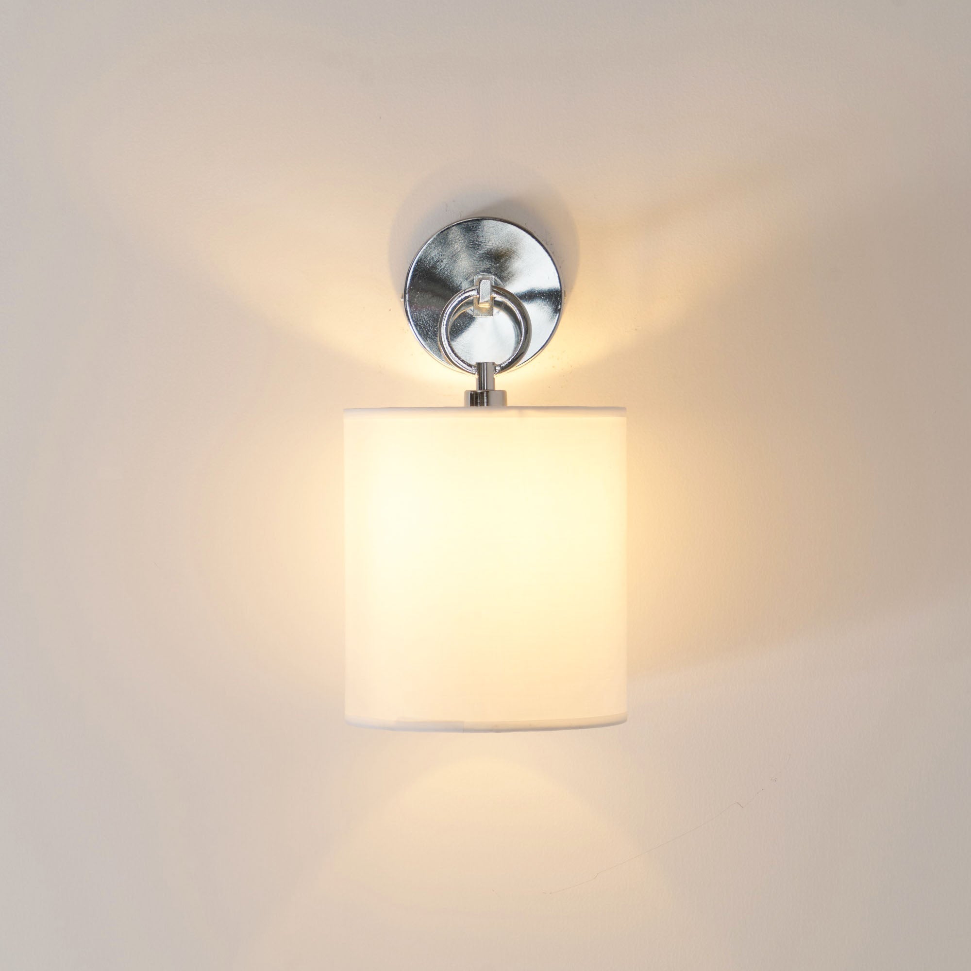 Full Circle Wall Sconce, Sculptural Ring Shade, Soft Ambient Lighting