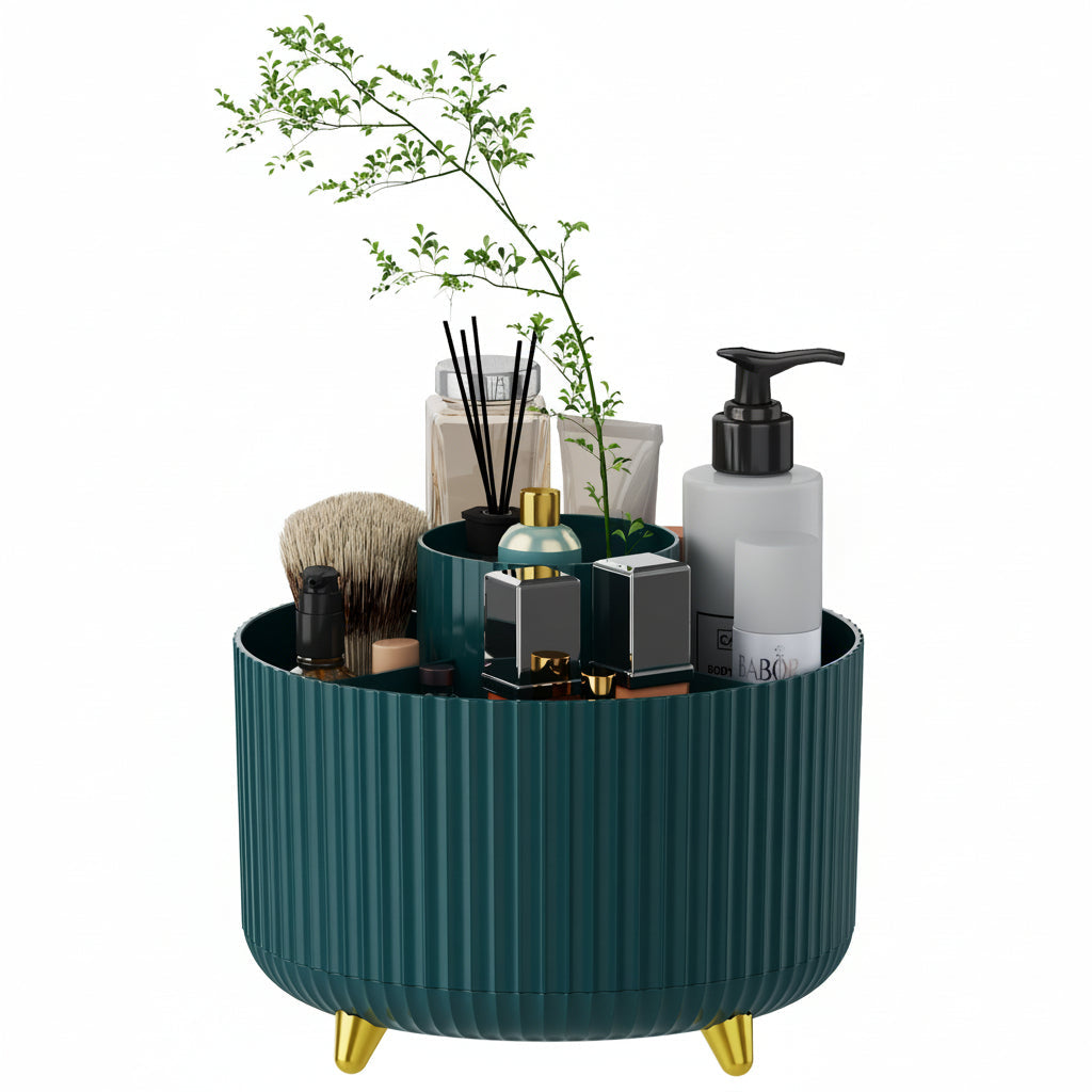 RevolveStyle - 360° Rotating Makeup Organizer with 5 Compartments | ribuella