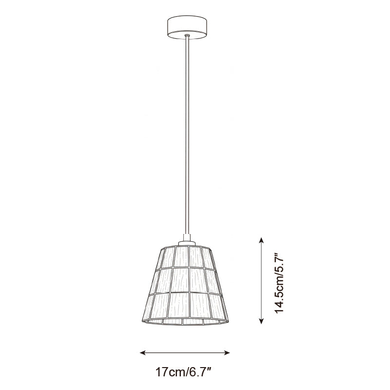 Fun Guy Pendant Lamp Conical Colorful Shade E14 Socket Single Bulb Hardwired