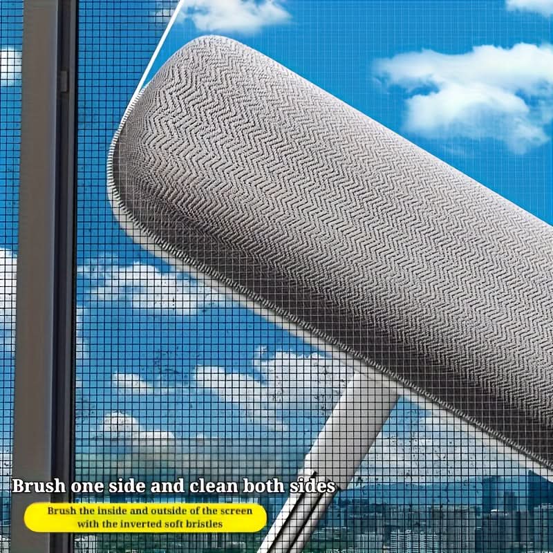 Retractable Window Cleaning Brush with Pet Hair Removal Feature | ribuella
