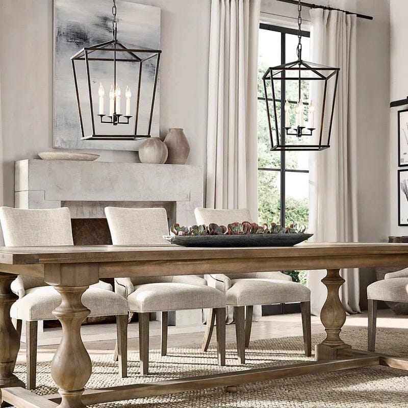 مصباح أستيرون المعلّق بقفص شمعة، تصميم عتيق بطابع صناعي