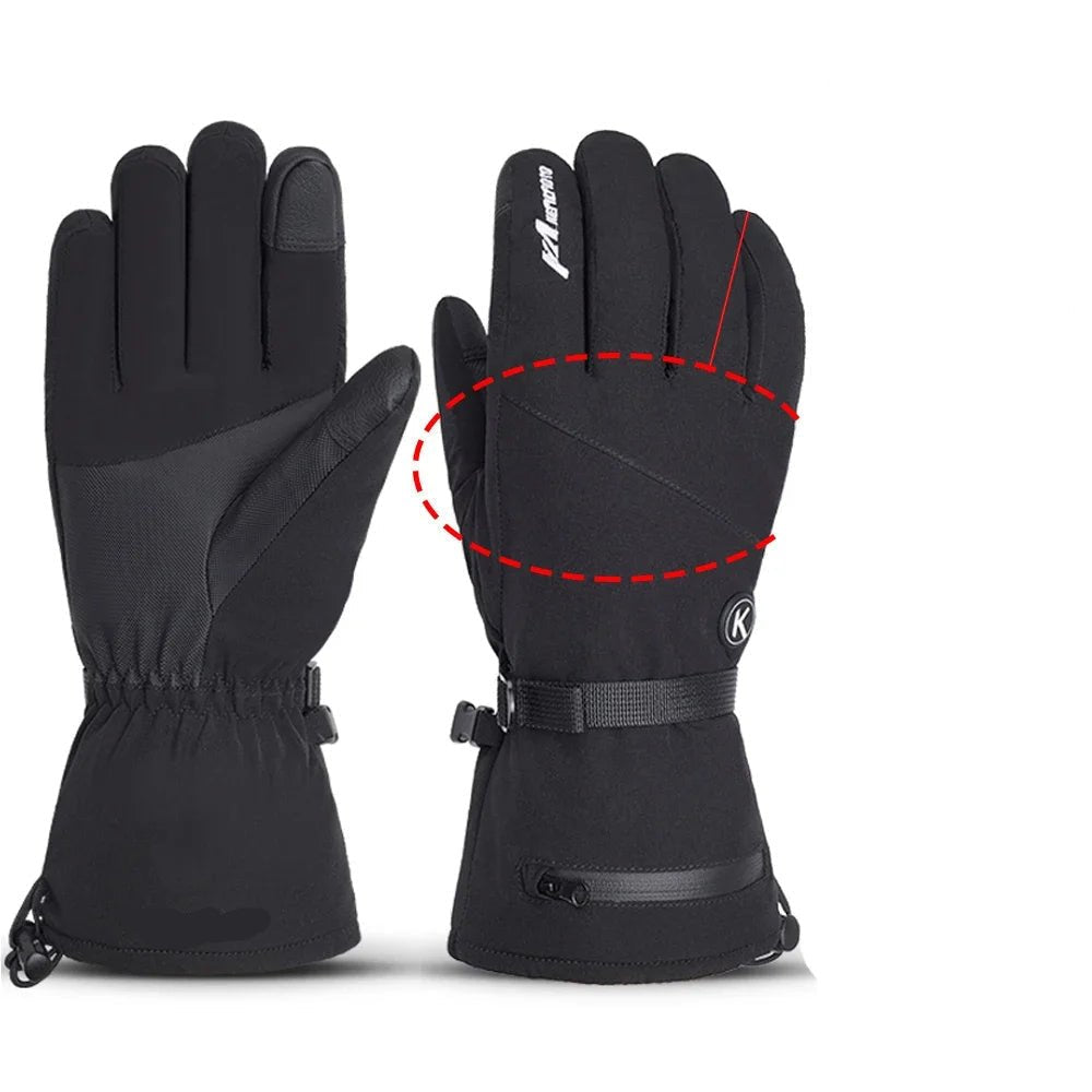 Frostguard Rechargeable Heated Winter Gloves 60C Palm Fingertip Heat