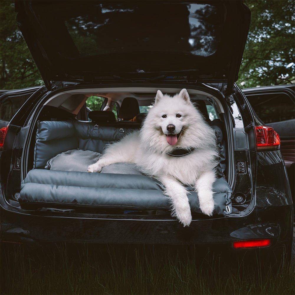 PawVogue Elite Large Dog Car Seat Bed — Non-Slip Faux Leather Cover