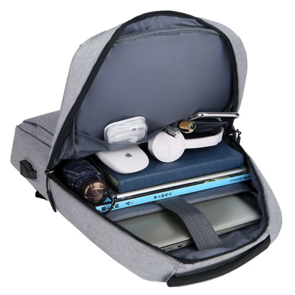 SecureTech Rucksack mit USB-Ladefunktion und RFID-Schutz | ribuella
