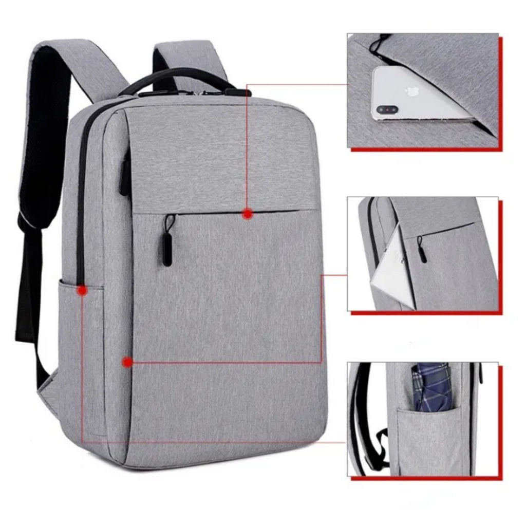 SecureTech Rucksack mit USB-Ladefunktion und RFID-Schutz | ribuella
