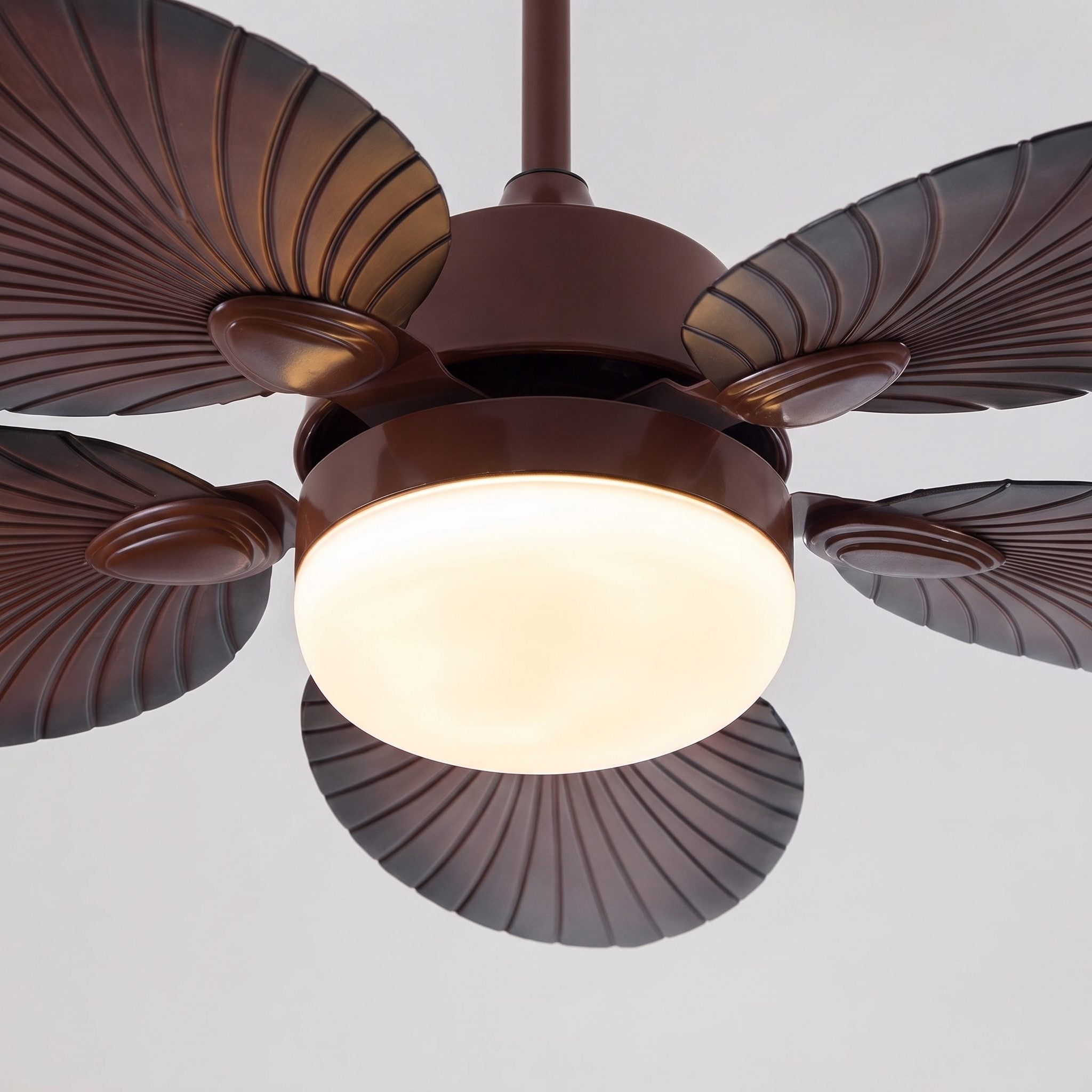 Antique Style Ceiling Fan Lamp with Light Remote Control Dimmable LED and Copper Motor | ribuella