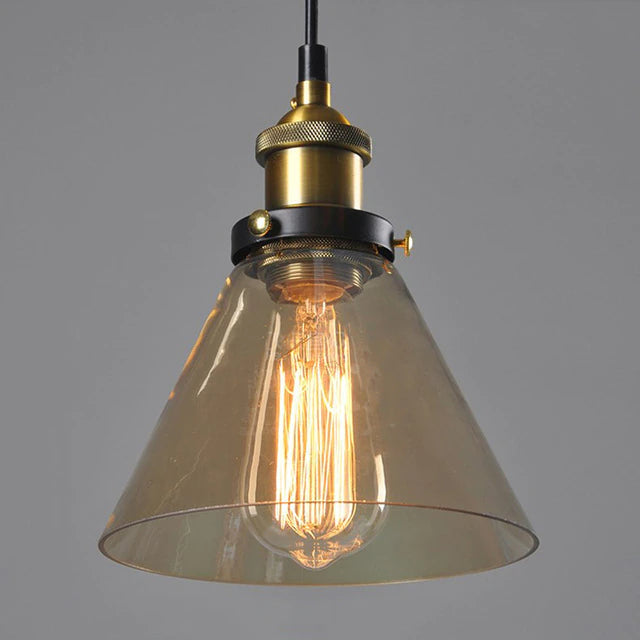 Astra-pendel i vintage art deco-stil med glas og justerbar ledning
