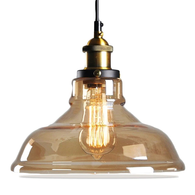 Astra-pendel i vintage art deco-stil med glas og justerbar ledning