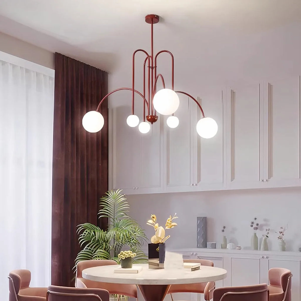 Avi modern taklampa i glas med två lager