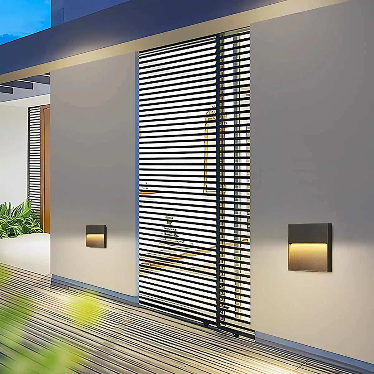 Outdoor Waterproof Wall Light, Round Or Square Frame
