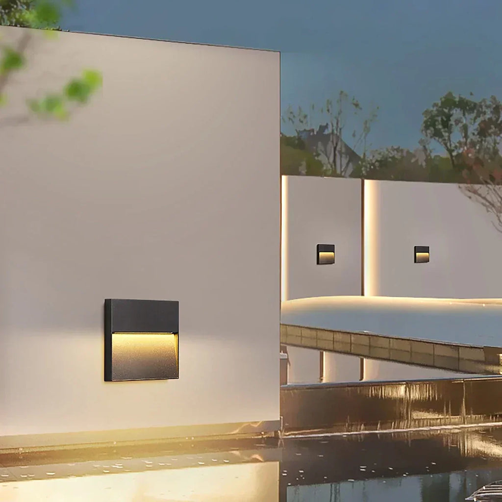 Outdoor Waterproof Wall Light, Round Or Square Frame