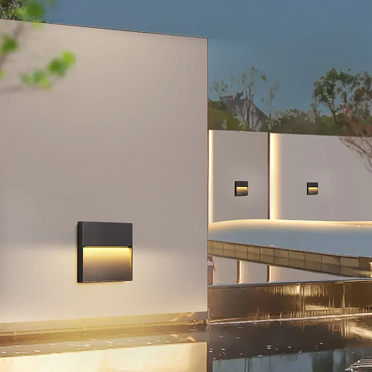 Outdoor Waterproof Wall Light, Round Or Square Frame