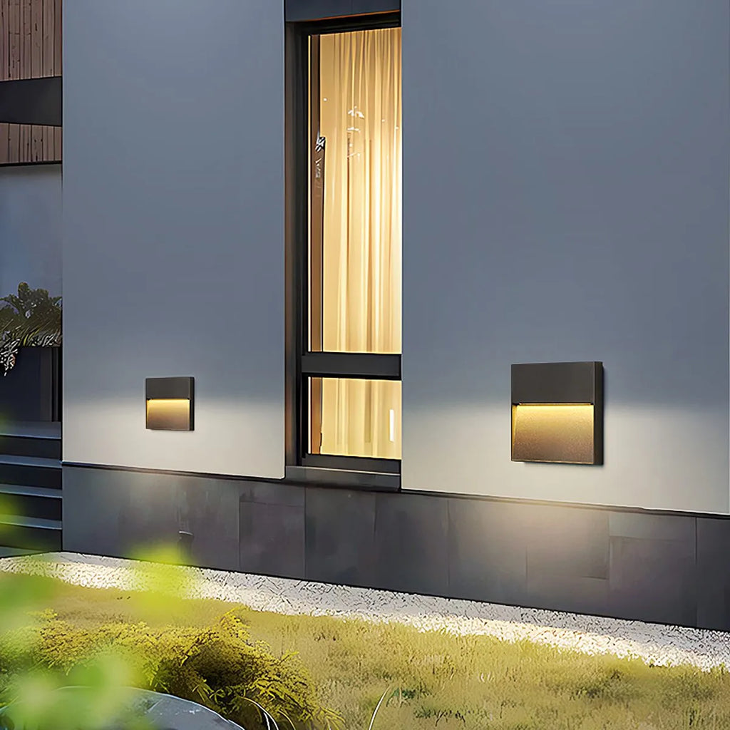 Outdoor Waterproof Wall Light, Round Or Square Frame