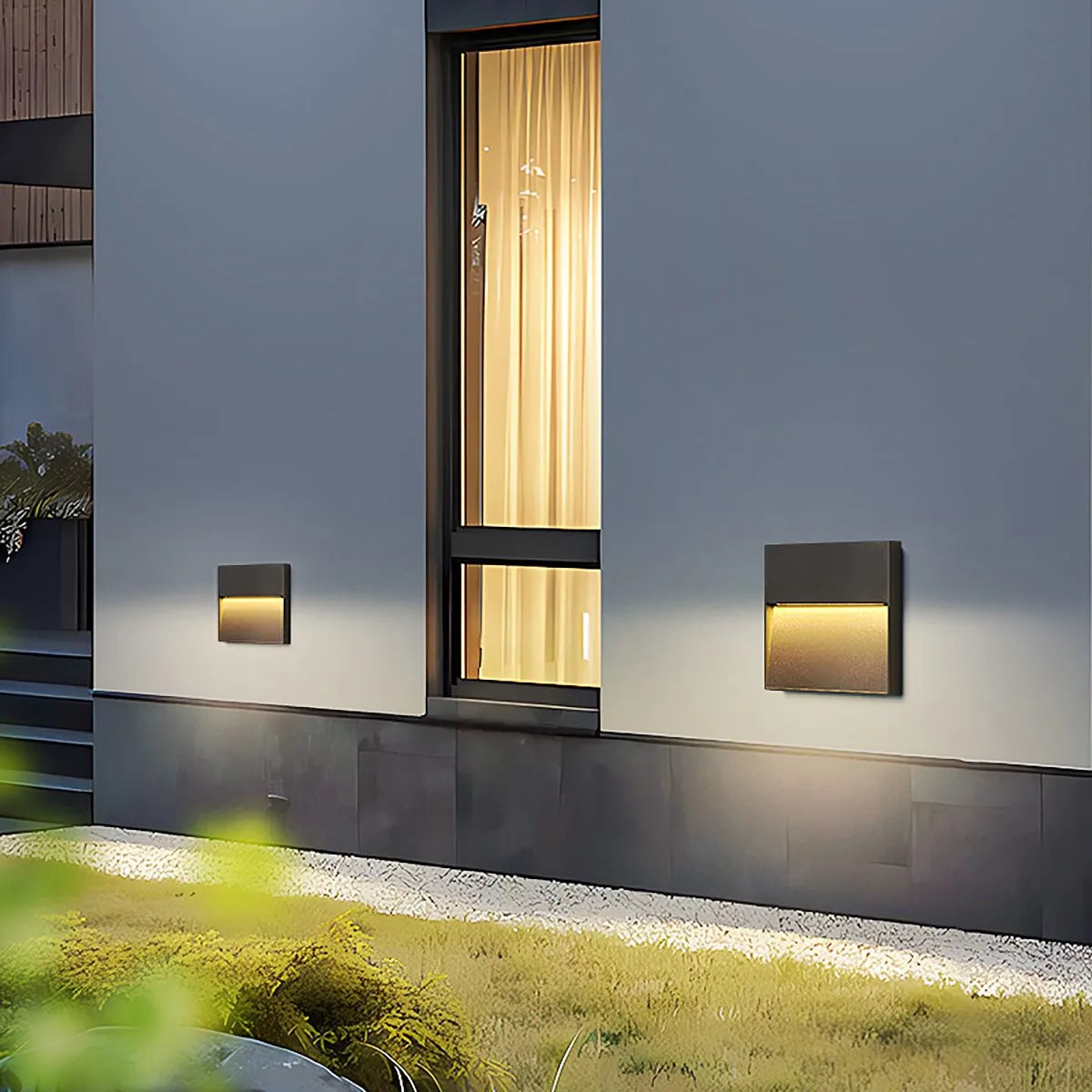Outdoor Waterproof Wall Light, Round Or Square Frame