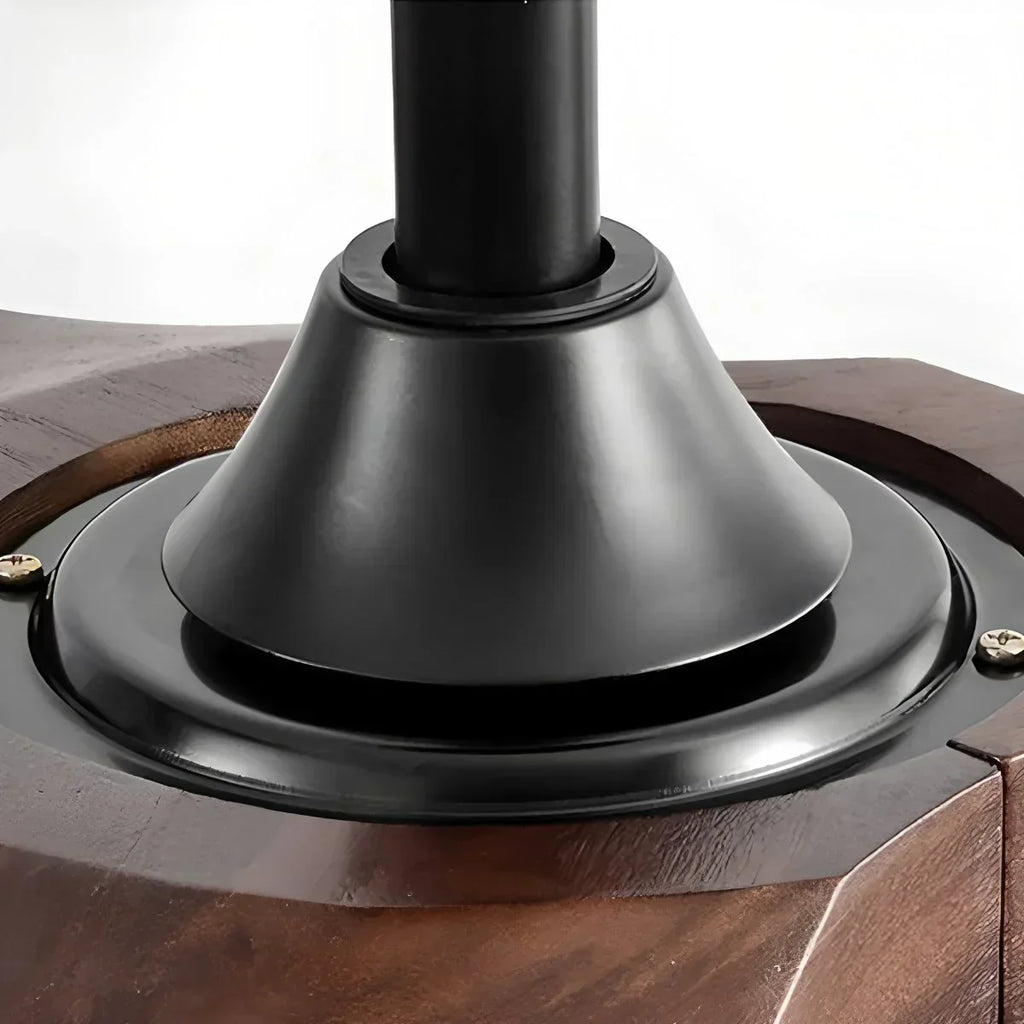 Nordic Ceiling Fan With Light And Three Solid Wood Blades