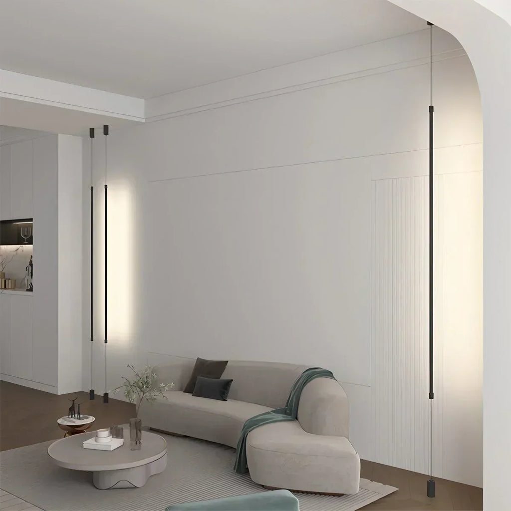 Lampada LED lineare alta, illuminazione indiretta dal pavimento al soffitto