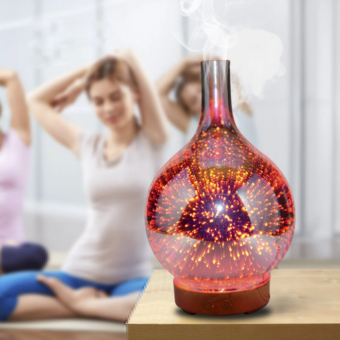 SerenityGlow 3D Crystal Essential Oil Diffuser with LED Ambiance | ribuella