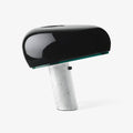 Lampe de table Vestra en marbre, réflecteur en métal émaillé, base en marbre de Carrare