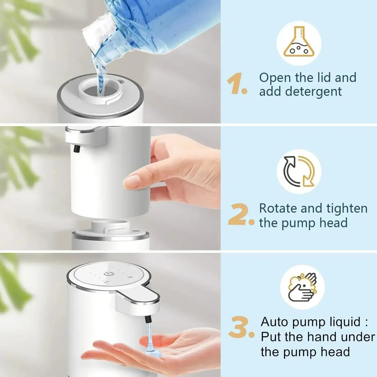Sensor-Activated Soap Dispenser – Automatic Touchless Design | ribuella