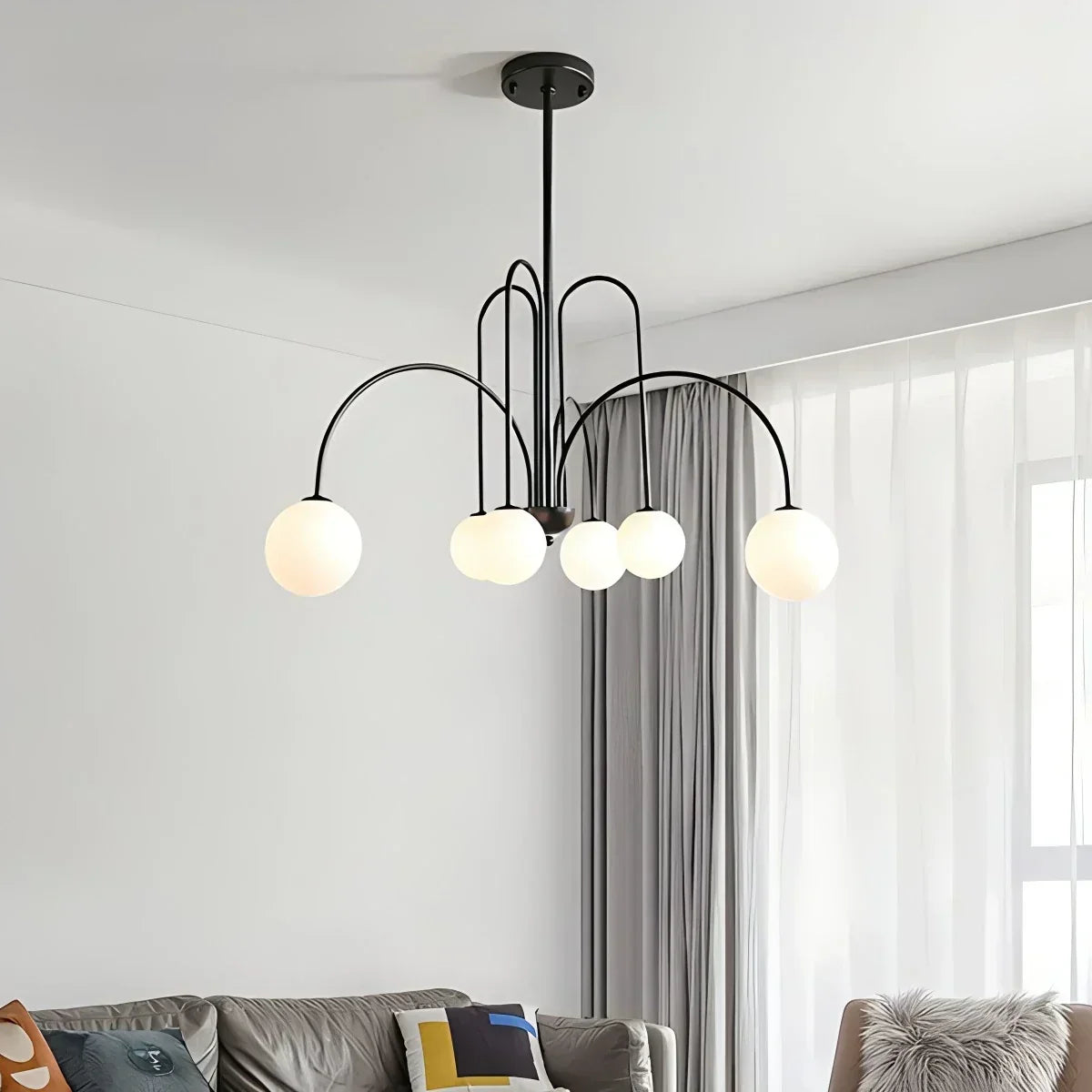 Avi modern taklampa i glas med två lager
