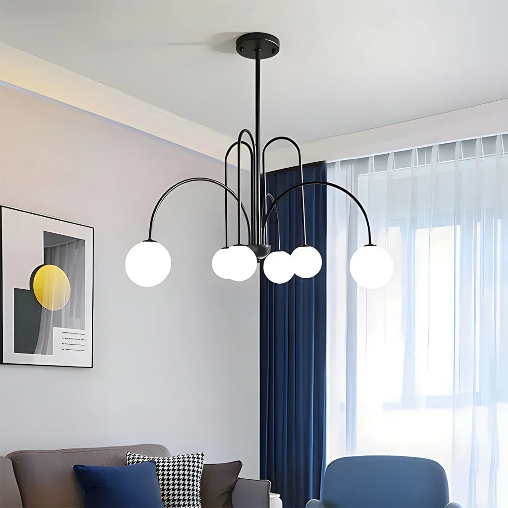 Avi modern taklampa i glas med två lager