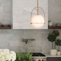 Taklampa med opalglas från Aurora - förstärkt metallram, frostat glas