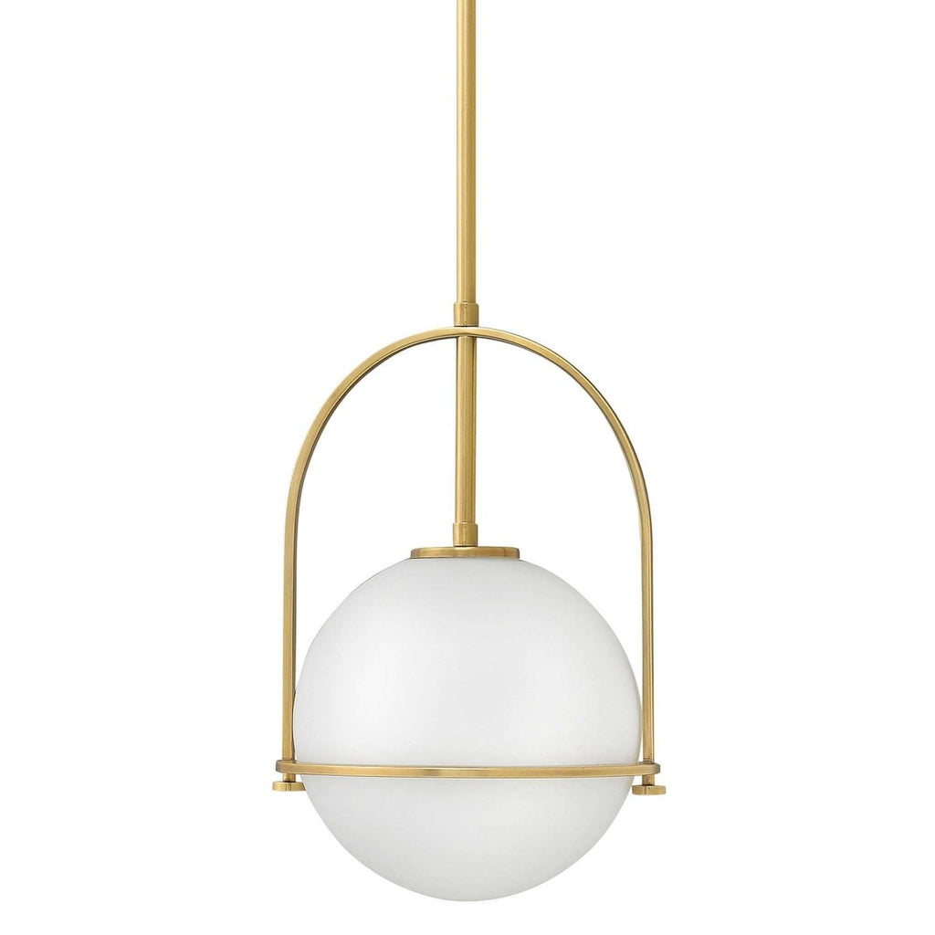 Taklampa med opalglas från Aurora - förstärkt metallram, frostat glas