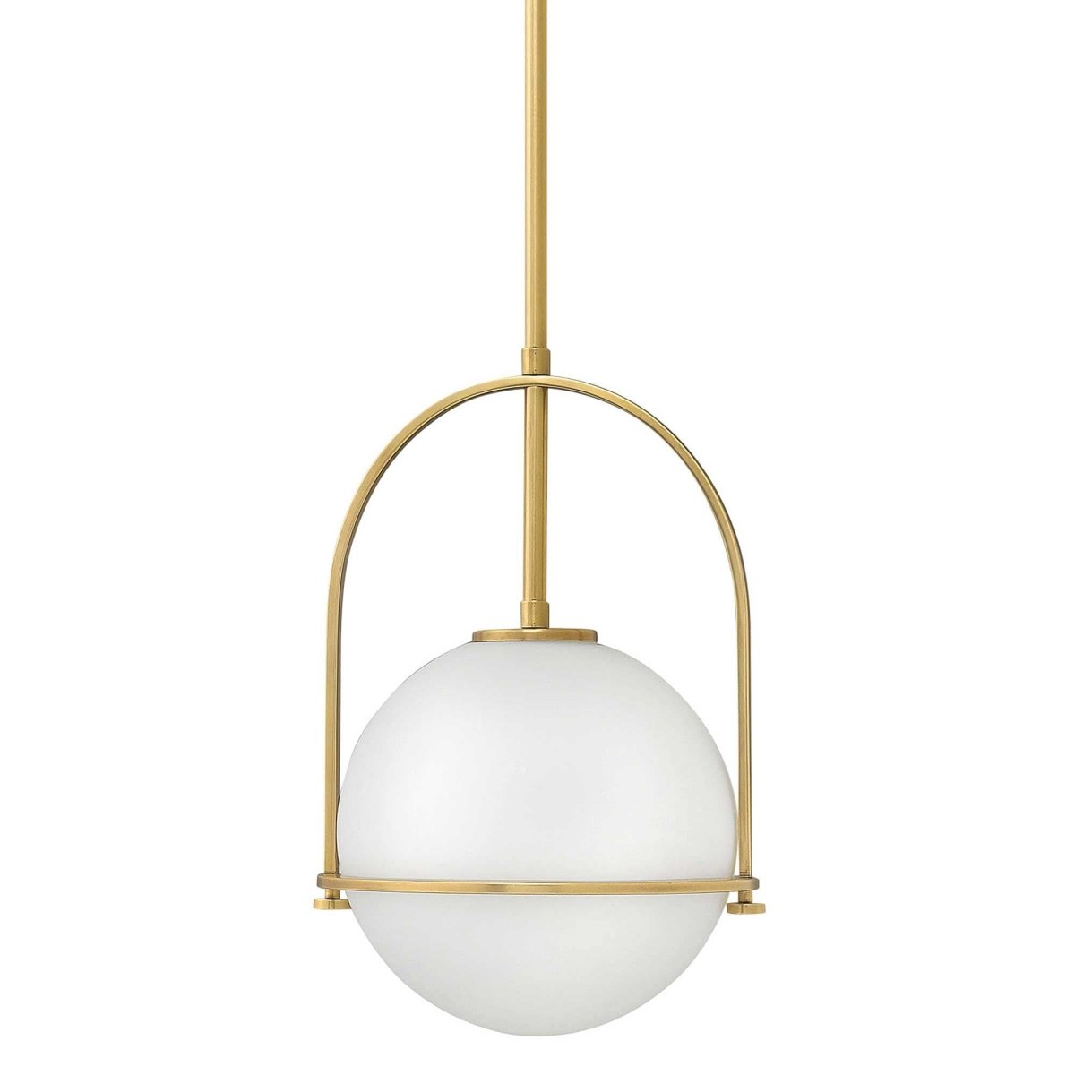 Taklampa med opalglas från Aurora - förstärkt metallram, frostat glas