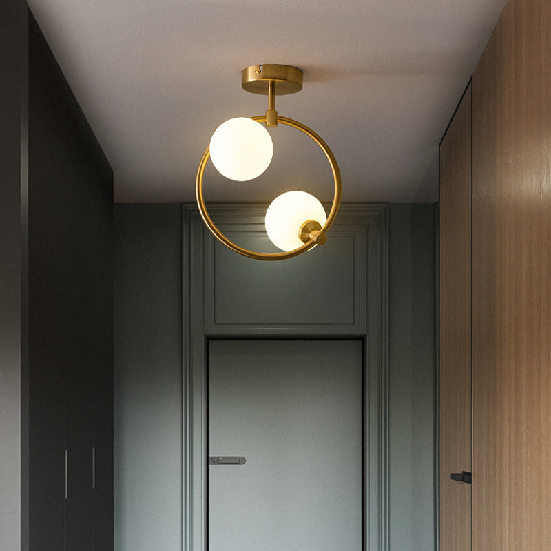 Plafonieră cu glob curbat, stil scandinav modern minimalist