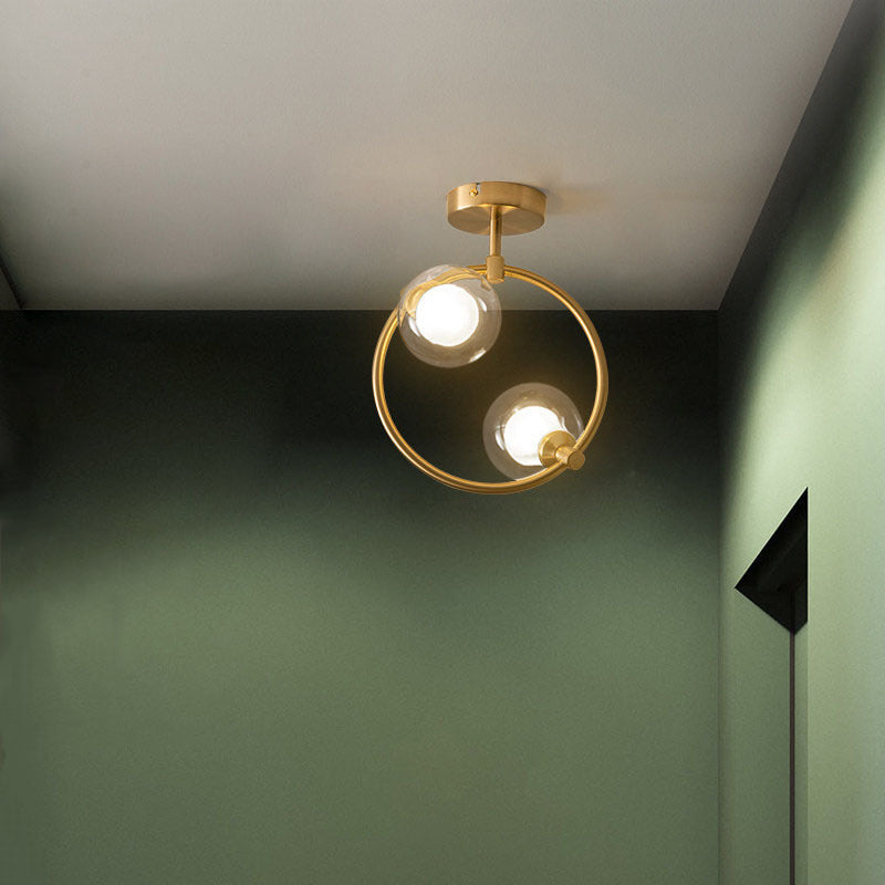 Curved Globe Scandinavian Ceiling Light Modern Minimalist Style