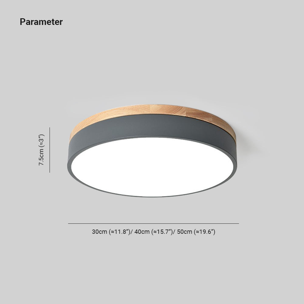 Round Smart Dimmable Ceiling Light, Contemporary Design, 10 Square Meter Coverage