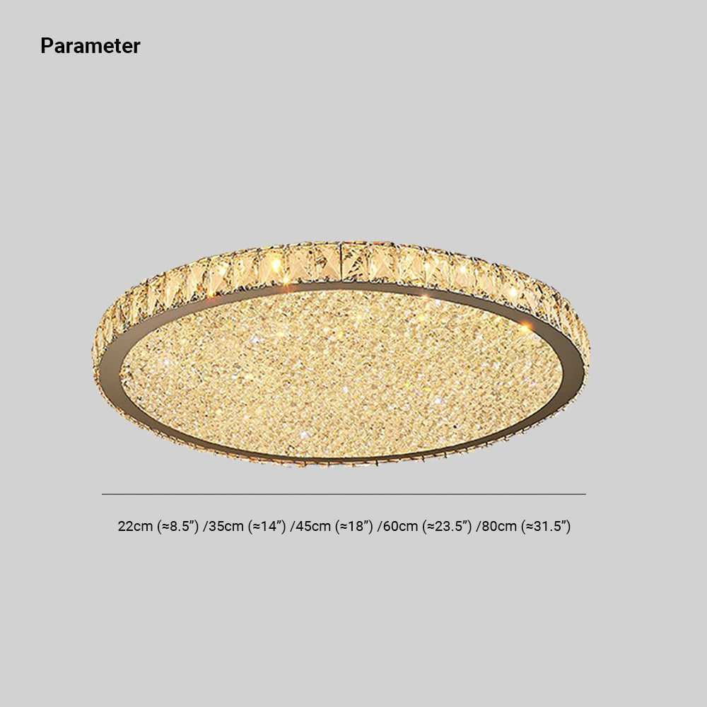Eliza Luxury Ceiling Light With 3D Octagonal Crystal Jewel
