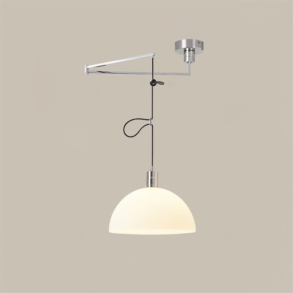 Lampada a sospensione regolabile Emino, paralume da 35 Cm, altezza 120 Cm