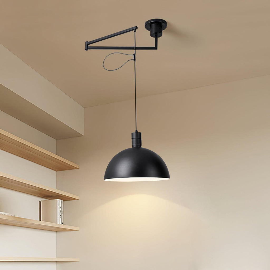 Lampada a sospensione regolabile Emino, paralume da 35 Cm, altezza 120 Cm
