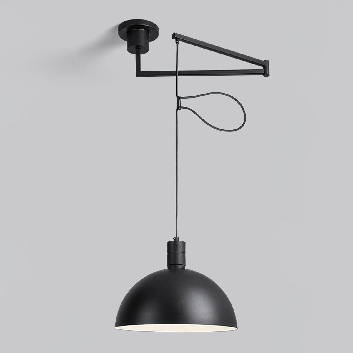 Lampada a sospensione regolabile Emino, paralume da 35 Cm, altezza 120 Cm