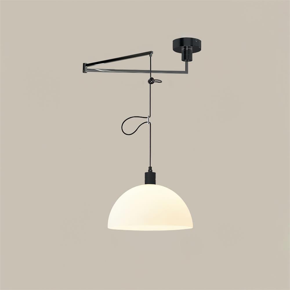 Lampada a sospensione regolabile Emino, paralume da 35 Cm, altezza 120 Cm