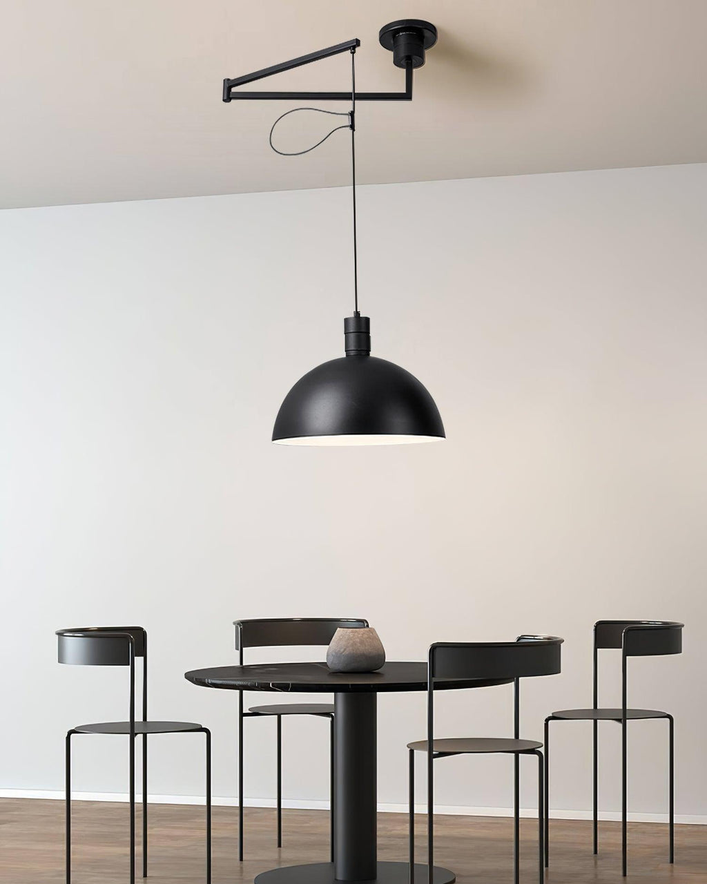 Lampada a sospensione regolabile Emino, paralume da 35 Cm, altezza 120 Cm