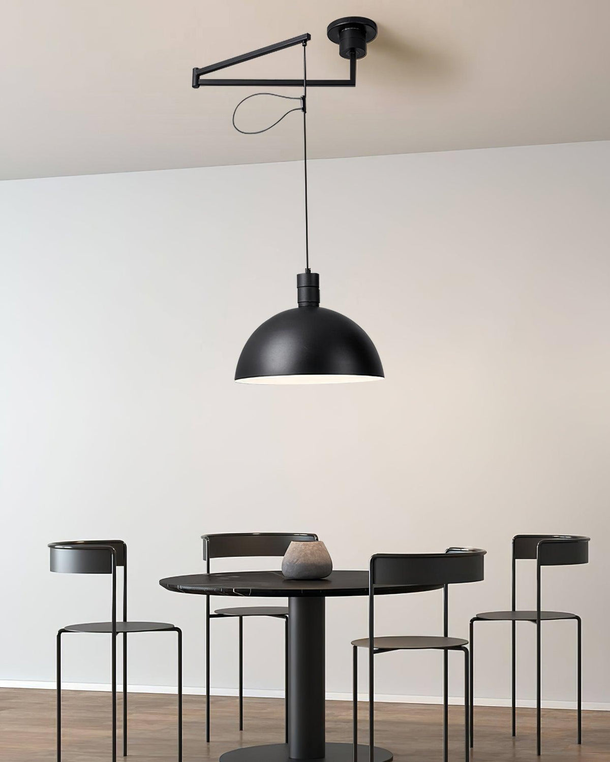 Lampada a sospensione regolabile Emino, paralume da 35 Cm, altezza 120 Cm