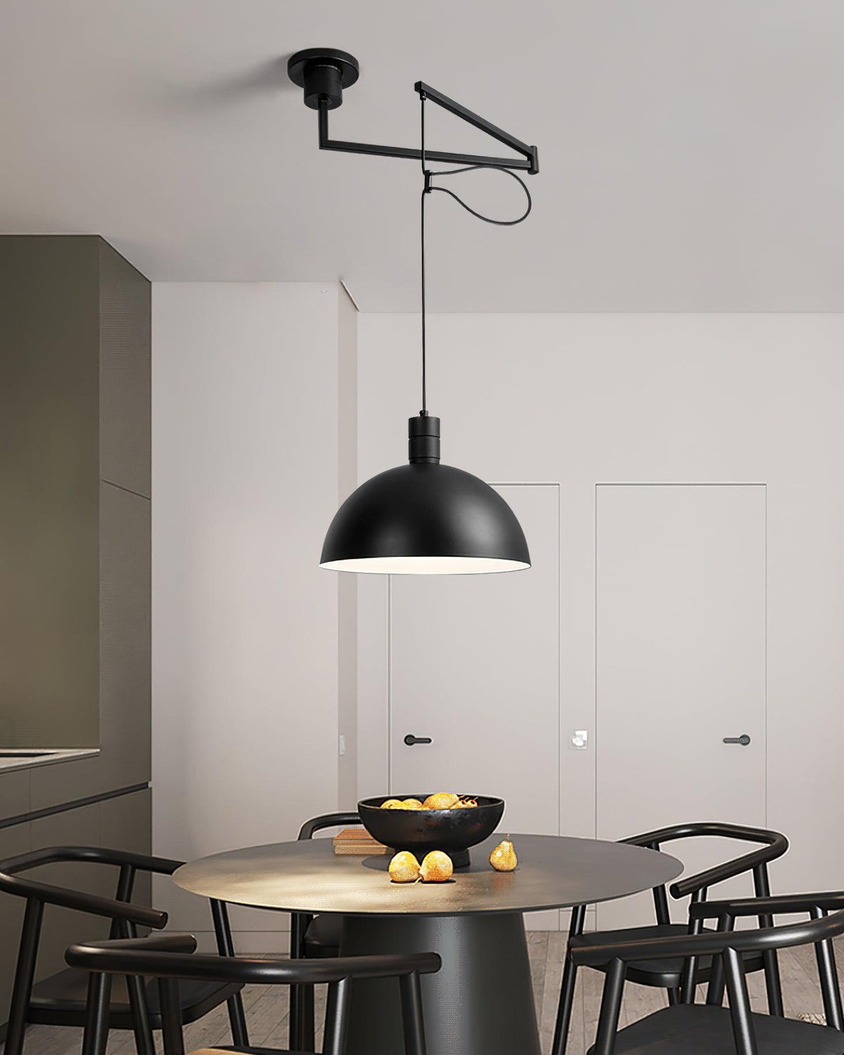 Lampada a sospensione regolabile Emino, paralume da 35 Cm, altezza 120 Cm