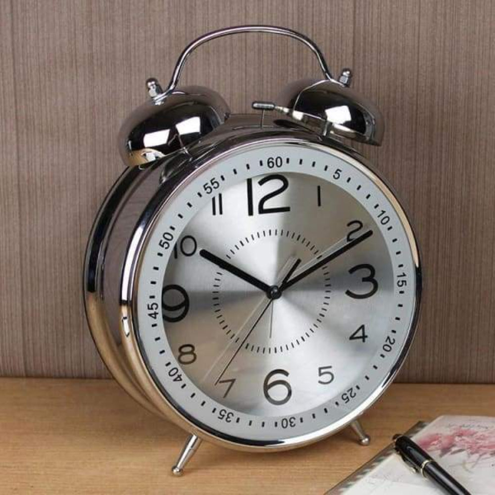 Timeless Oversized Twin Bell Alarm Clock with Vintage Flair | ribuella