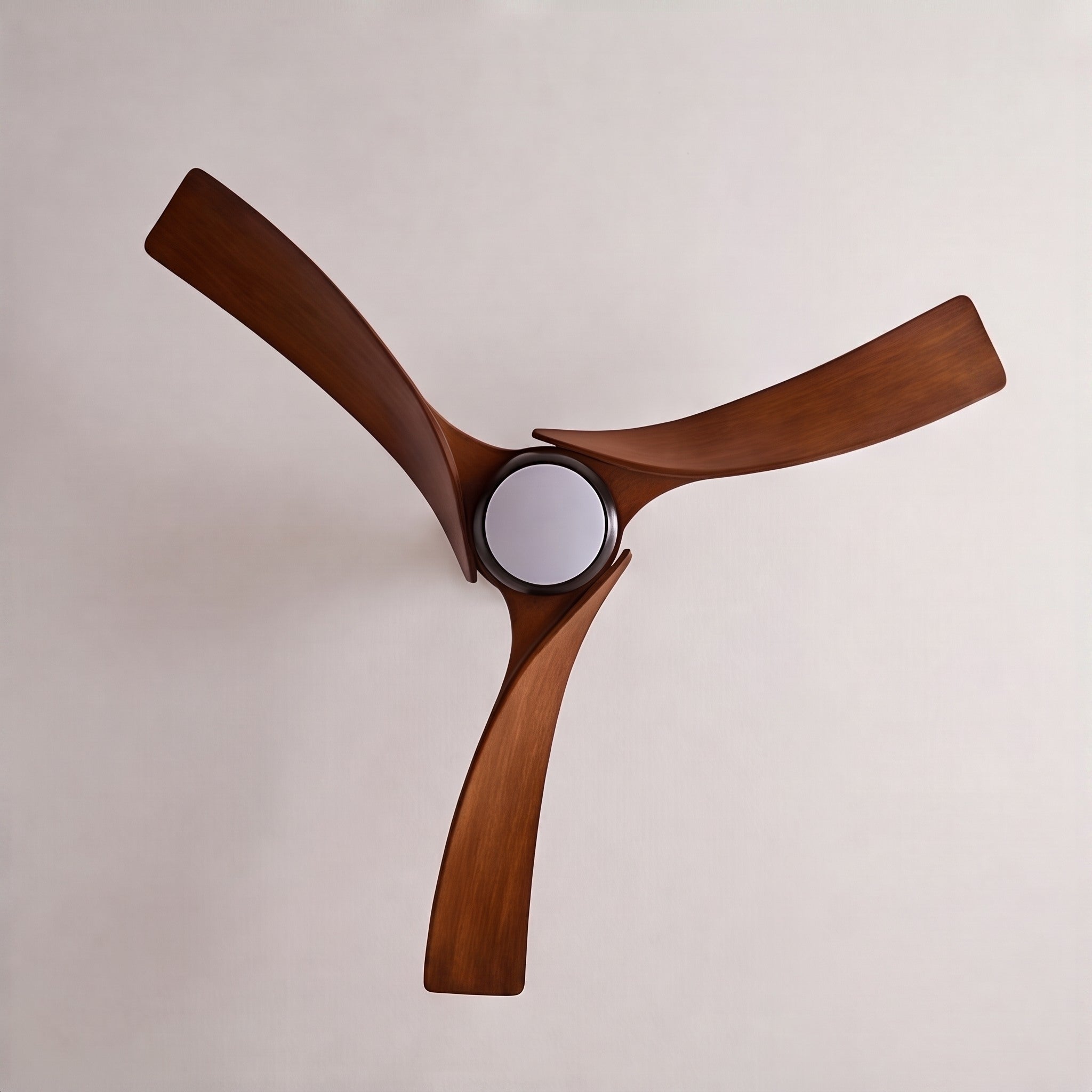 Black Industrial Ceiling Fan with Lights 52 Inch Flush Mount Metal Three Blades LED Dimmable | ribuella