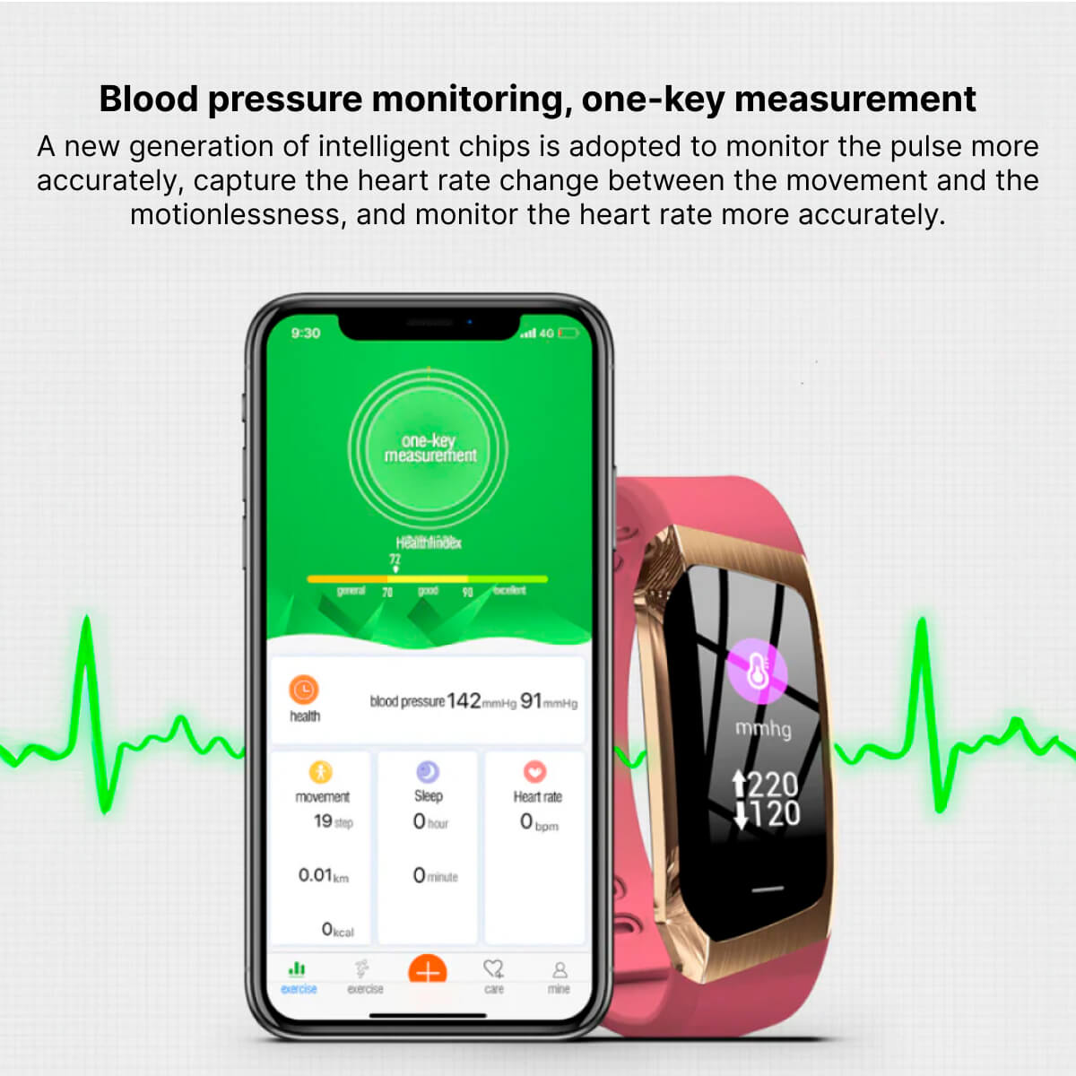 Smartwatch til fitness — overvågning af puls, blodtryk og søvnaktivitet