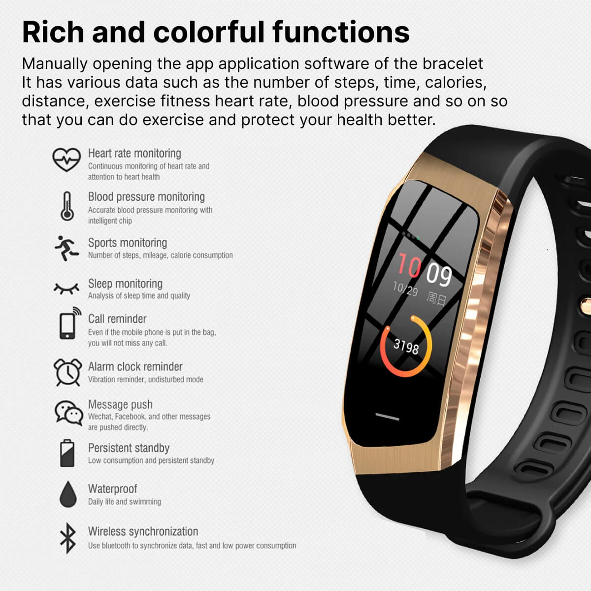 Smartwatch til fitness — overvågning af puls, blodtryk og søvnaktivitet