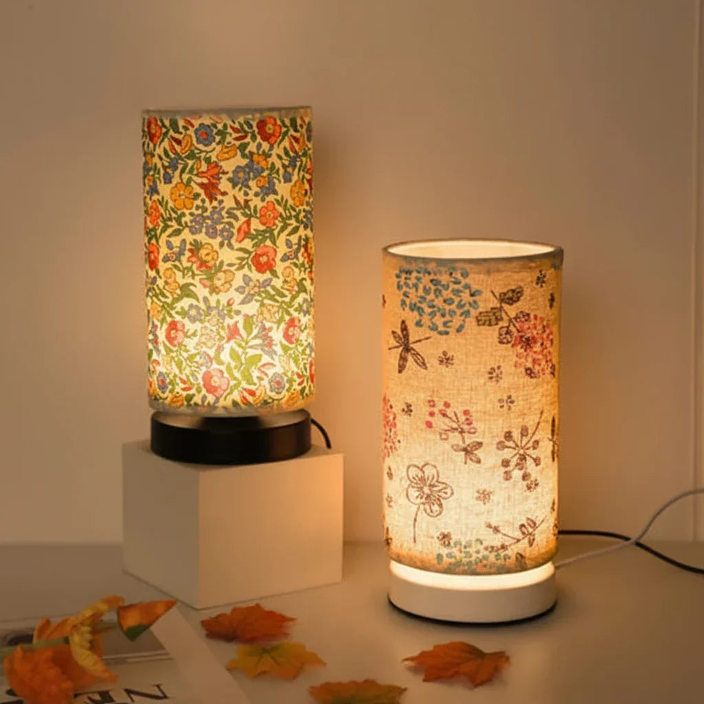 Serene Blossom – Vintage Floral Table Lamp for Cozy Spaces | ribuella