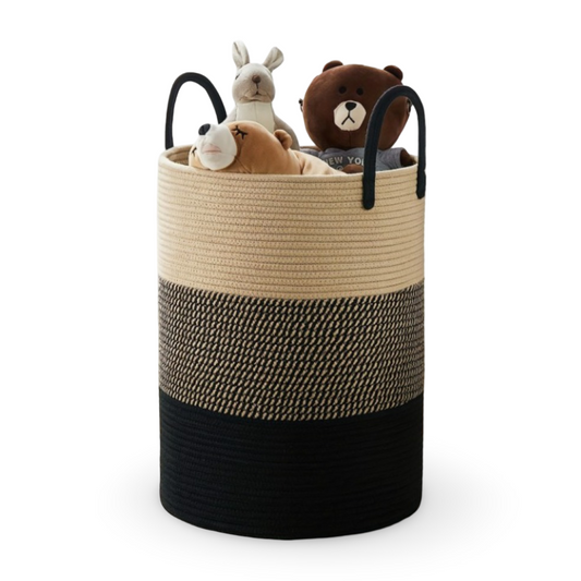 Stylish Cotton Laundry Organizer with 58L Capacity & Foldable Design | ribuella