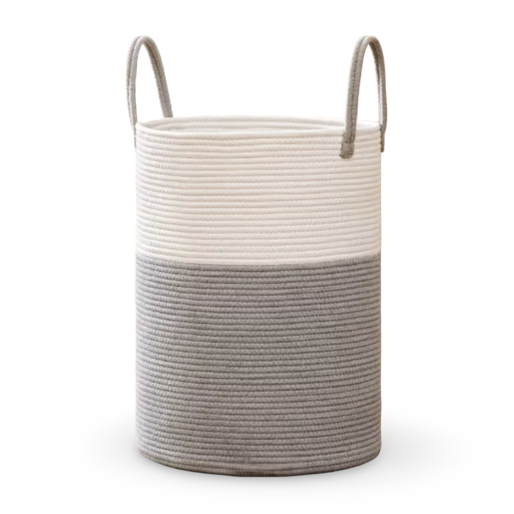 Stylish Cotton Laundry Organizer with 58L Capacity & Foldable Design | ribuella
