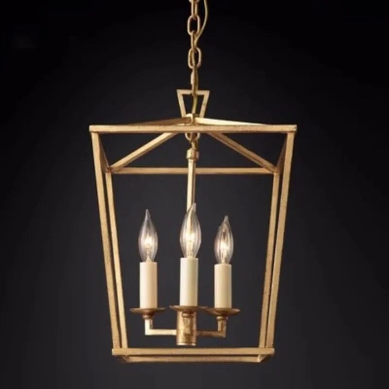 مصباح أستيرون المعلّق بقفص شمعة، تصميم عتيق بطابع صناعي